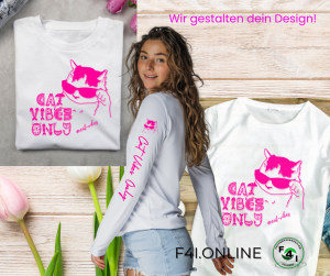 Cat-Vibes.de Long Sleeve, Langarmshirt